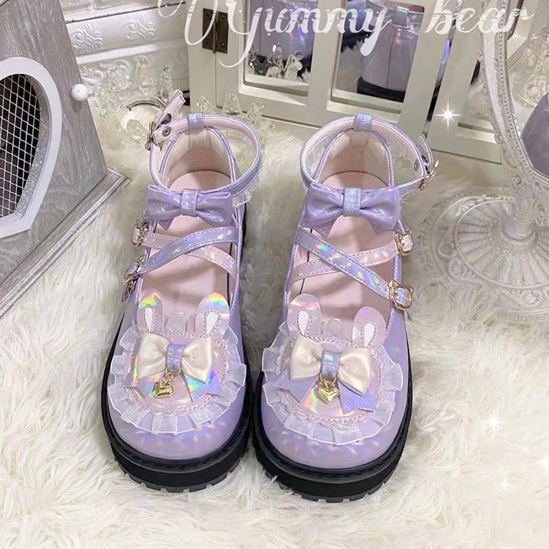 Holographic Bunny Flats Purple