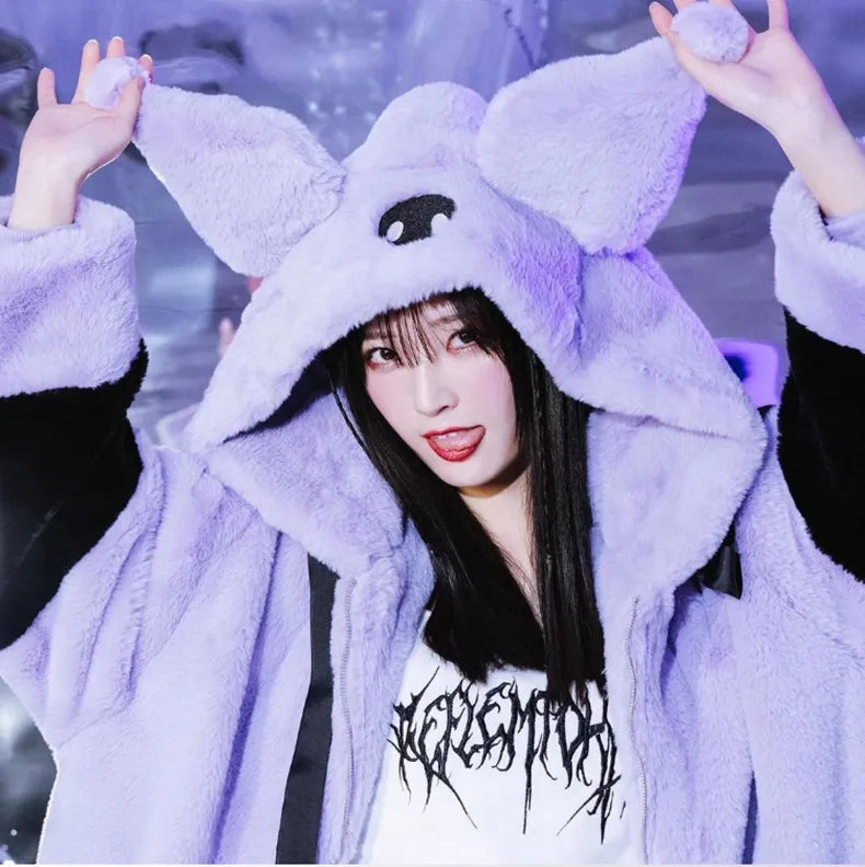 Jumbo Fluffy Pastel Goth Oversized Jacket