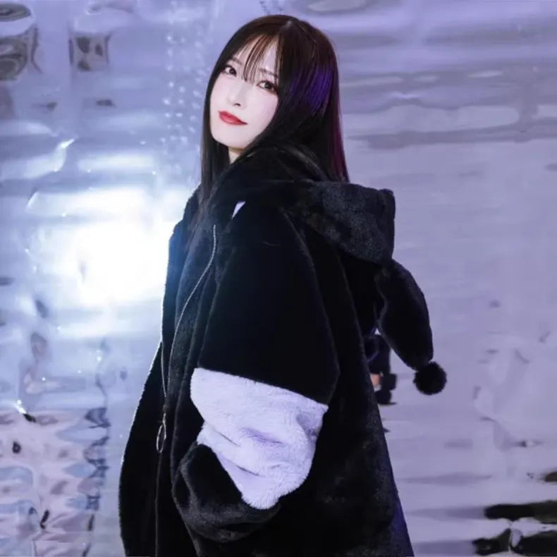 Jumbo Fluffy Pastel Goth Oversized Jacket
