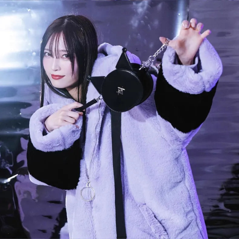 Jumbo Fluffy Pastel Goth Oversized Jacket
