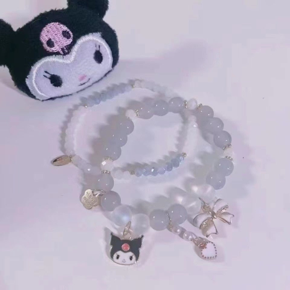 Kawaii Beaded Bracelets Evil Bunny
