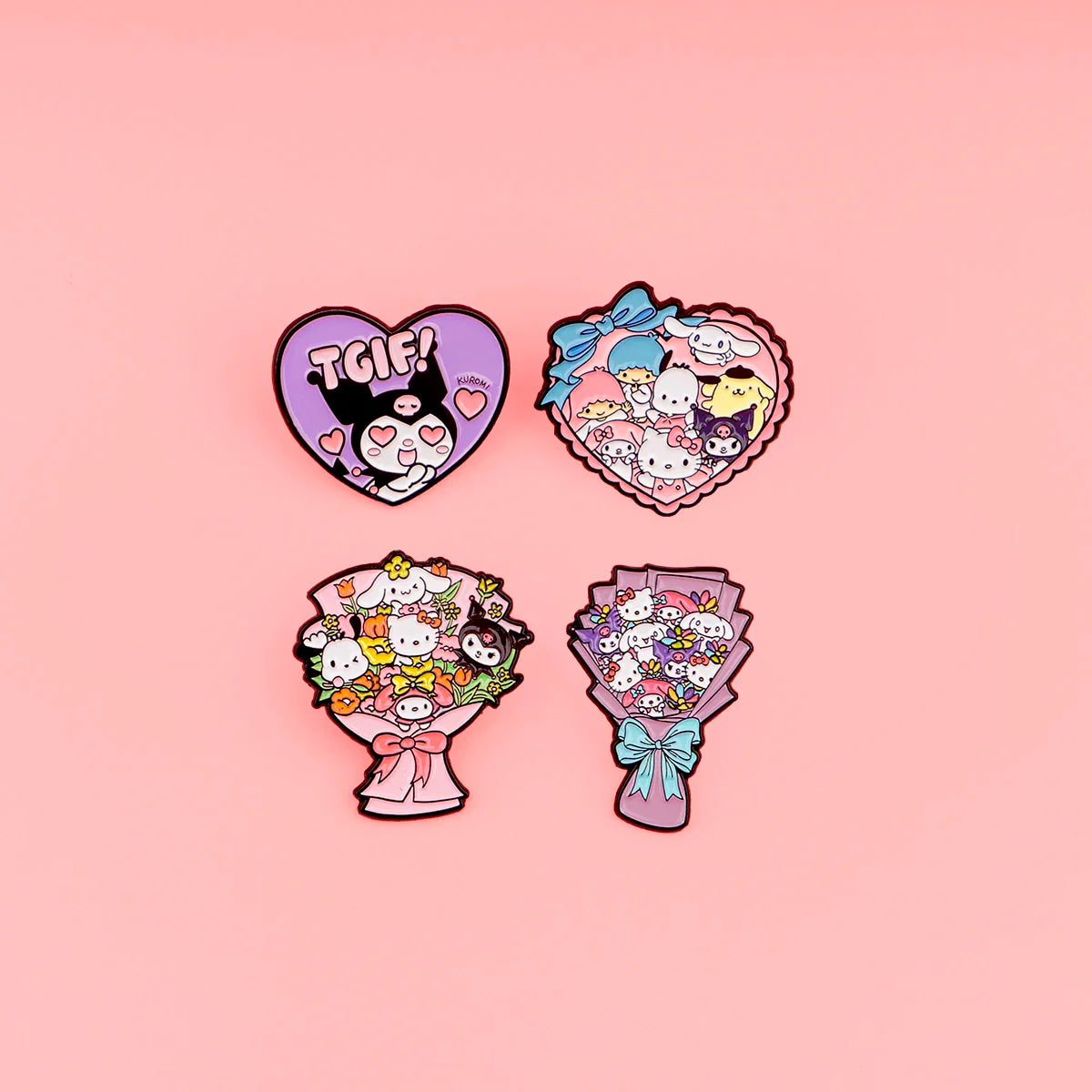Kawaii Bouquet Enamel Pins