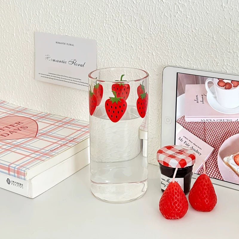 Strawberry Glass Cup
