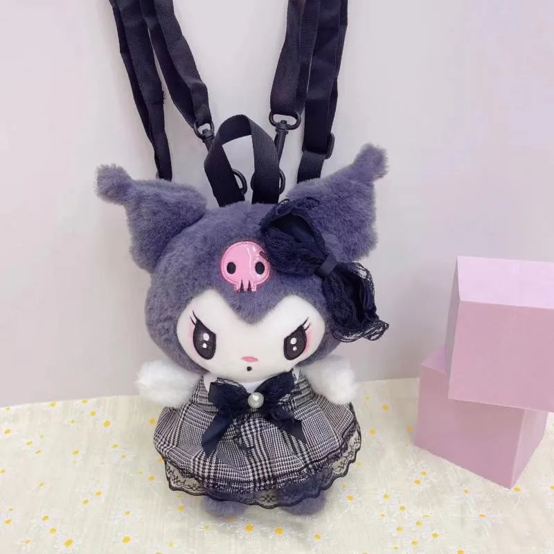 Kawaii Pastel Goth Plush Backpacks Pastel Goth Purple