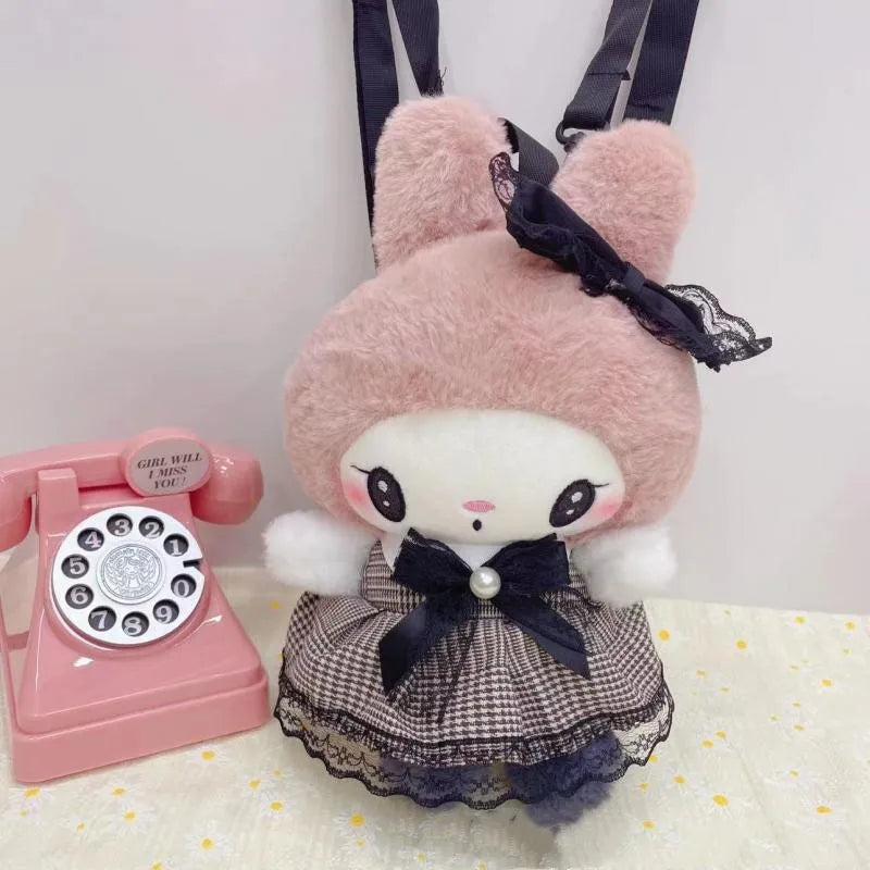 Kawaii Pastel Goth Plush Backpacks Pastel Goth Pink