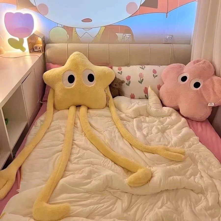 Giant Plush Star Pillow Yellow
