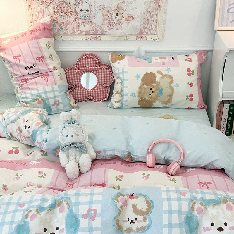 Kawaii Puppy Bedding Set