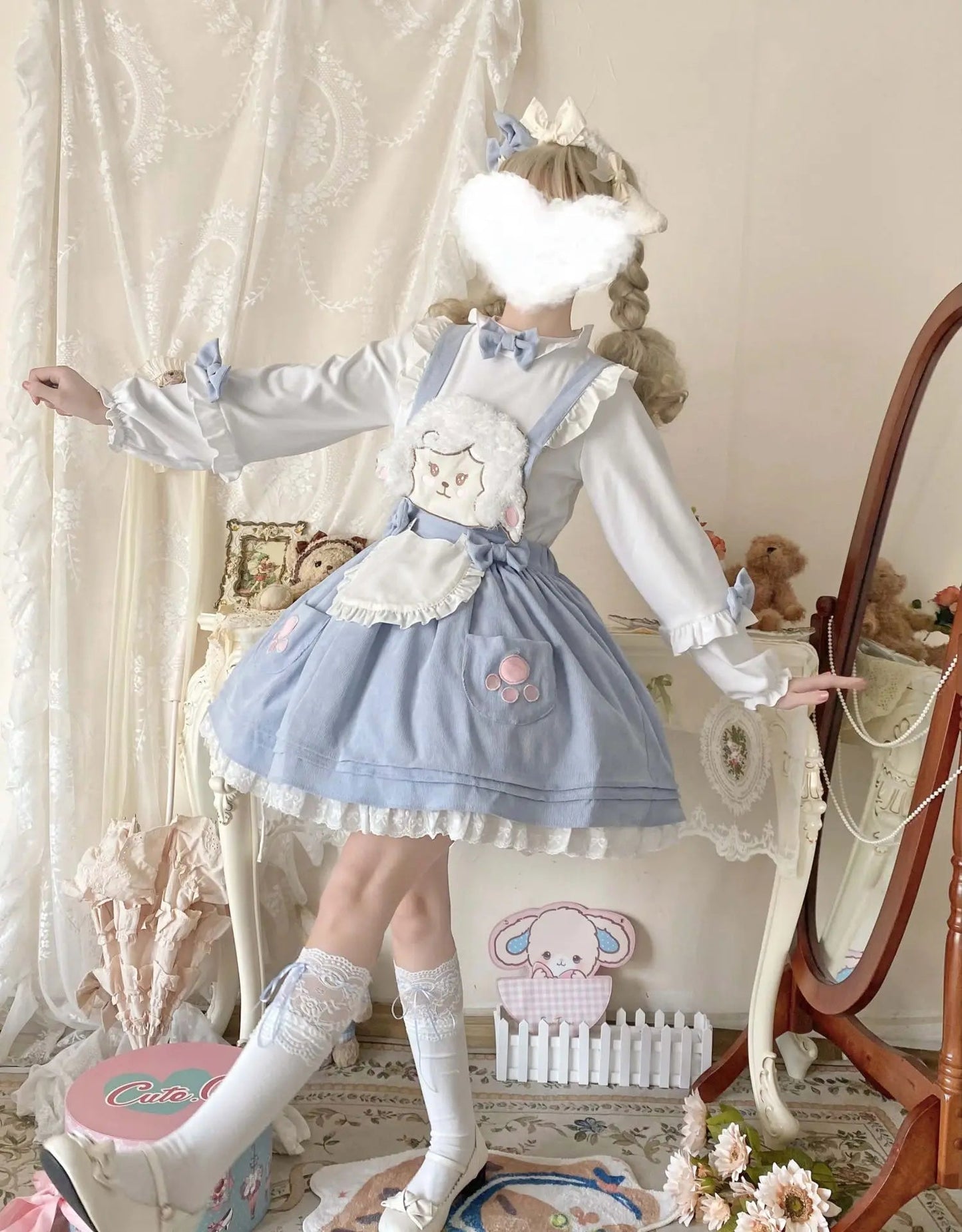 Kitsune Corudroy Suspender Dress