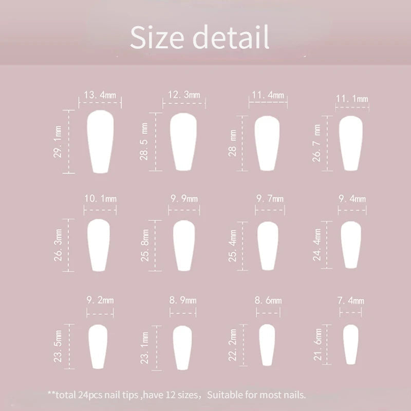 Kitty Square Long 3D Press On Nails