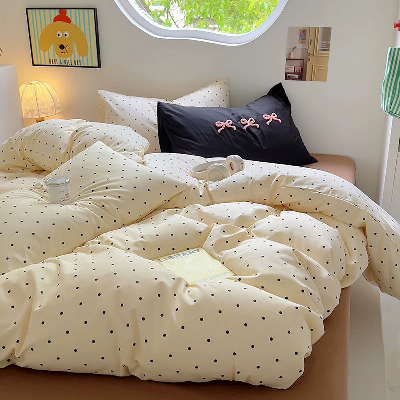 Brown Polka Dot Bedding Set