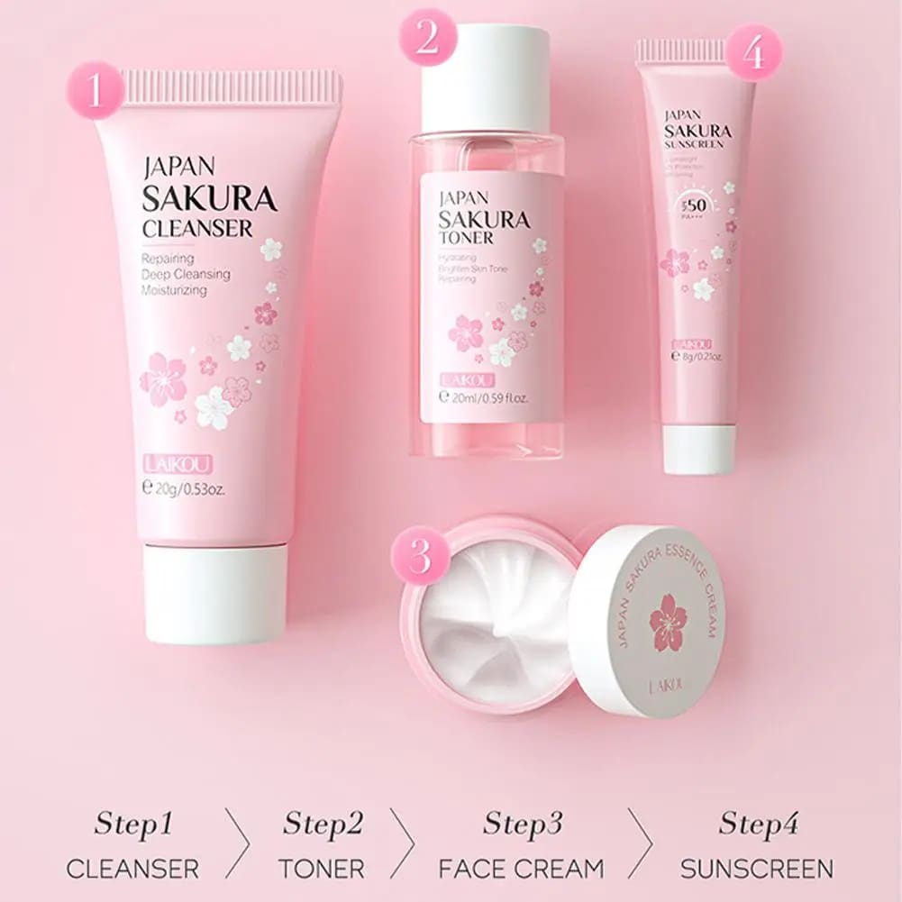 Korean Sakura Blossom Skin Care Sets