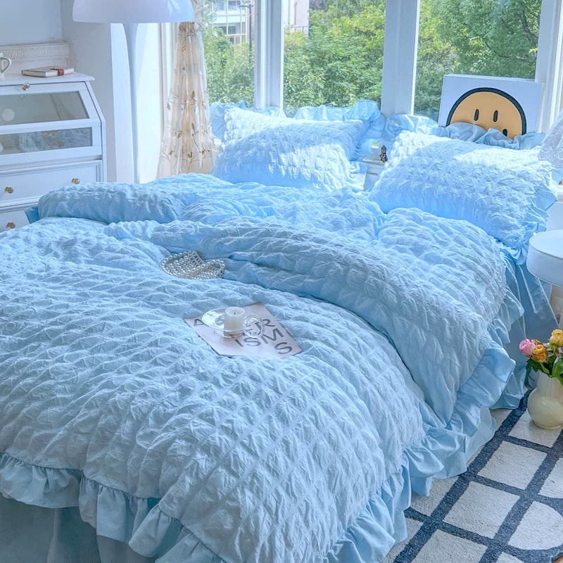 Coquette Princess Bedding Set Blue