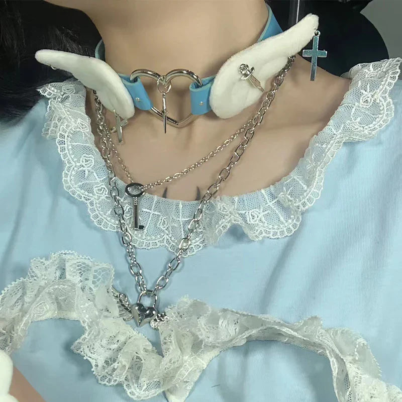 Menhera Lovecore Choker Blue