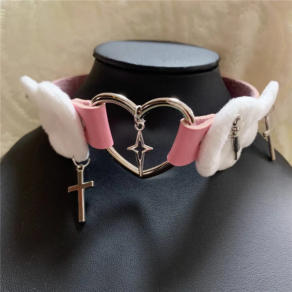 Menhera Lovecore Choker Pink