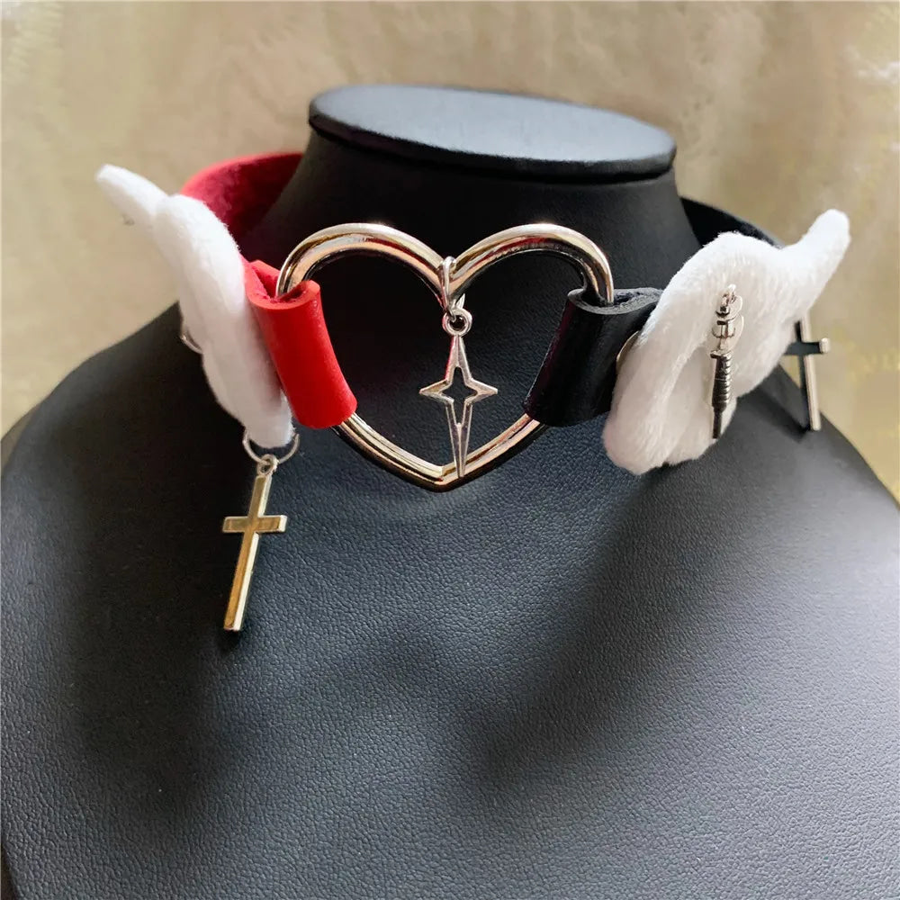 Menhera Lovecore Choker Red & B lack