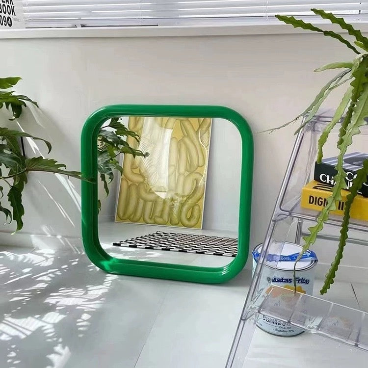 Vintage Bathroom Rectangular Mirror Green 40 x 40 cm (15.7 x 15.7 in)