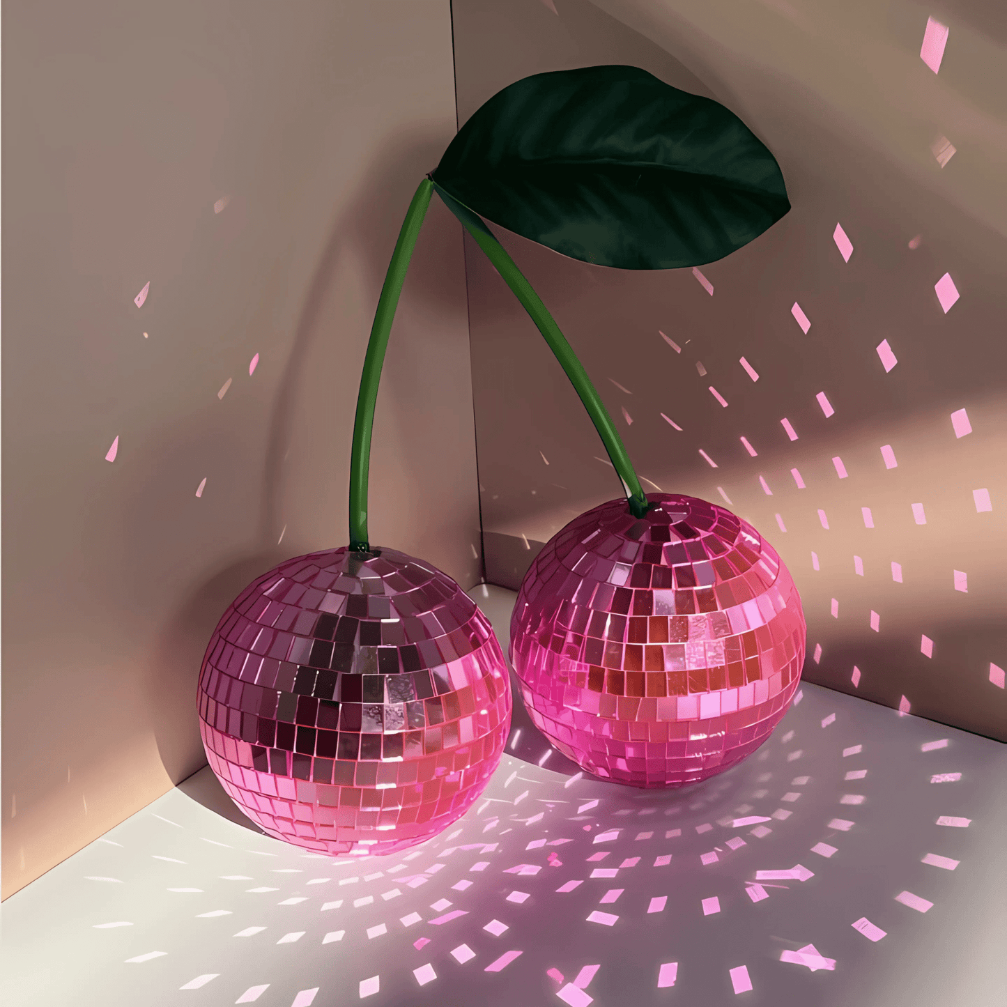 Pink Cherry Disco Ball Pink