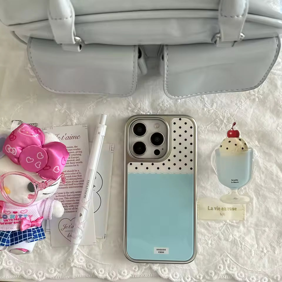 Ice Cream Pastel Blue iPhone Case