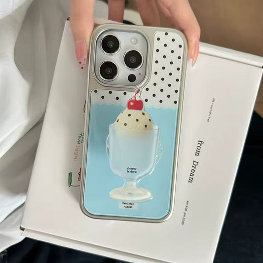 Ice Cream Pastel Blue iPhone Case