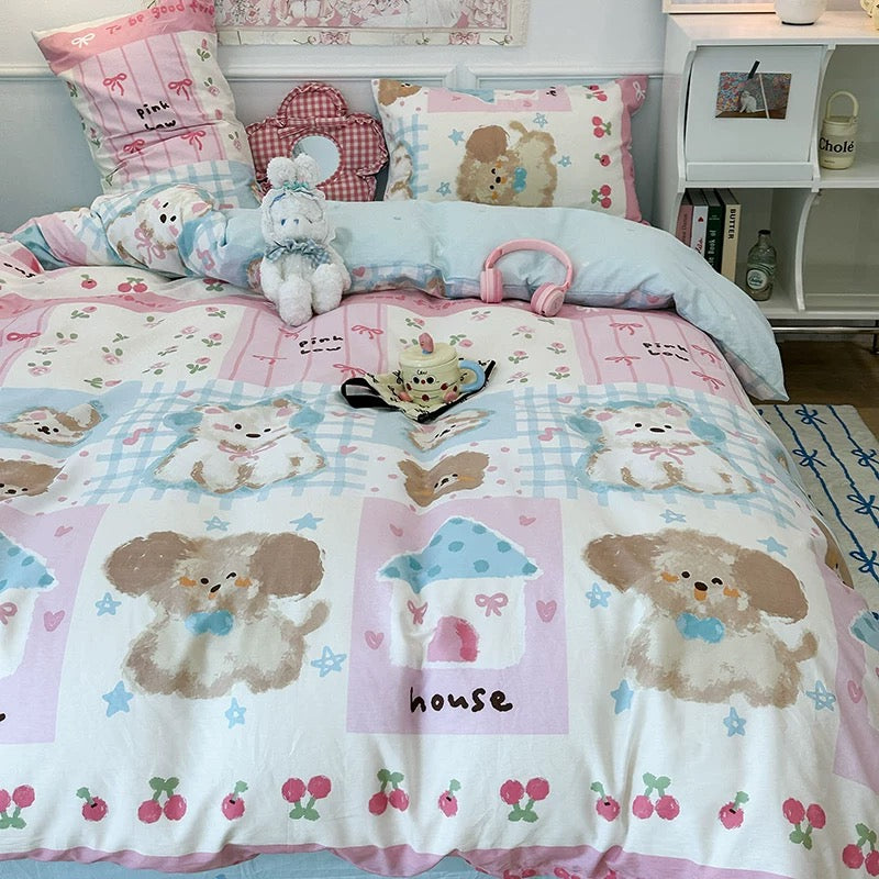 Kawaii Puppy Bedding Set