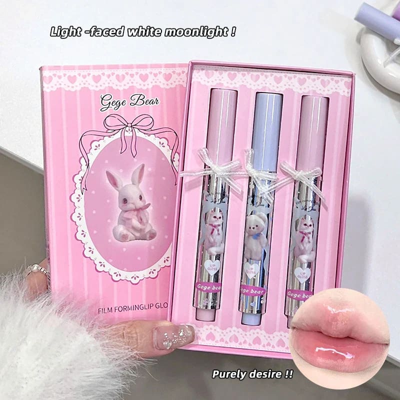 Pastel Teddy Long-Lasting Water-Gloss Lip Tint Set