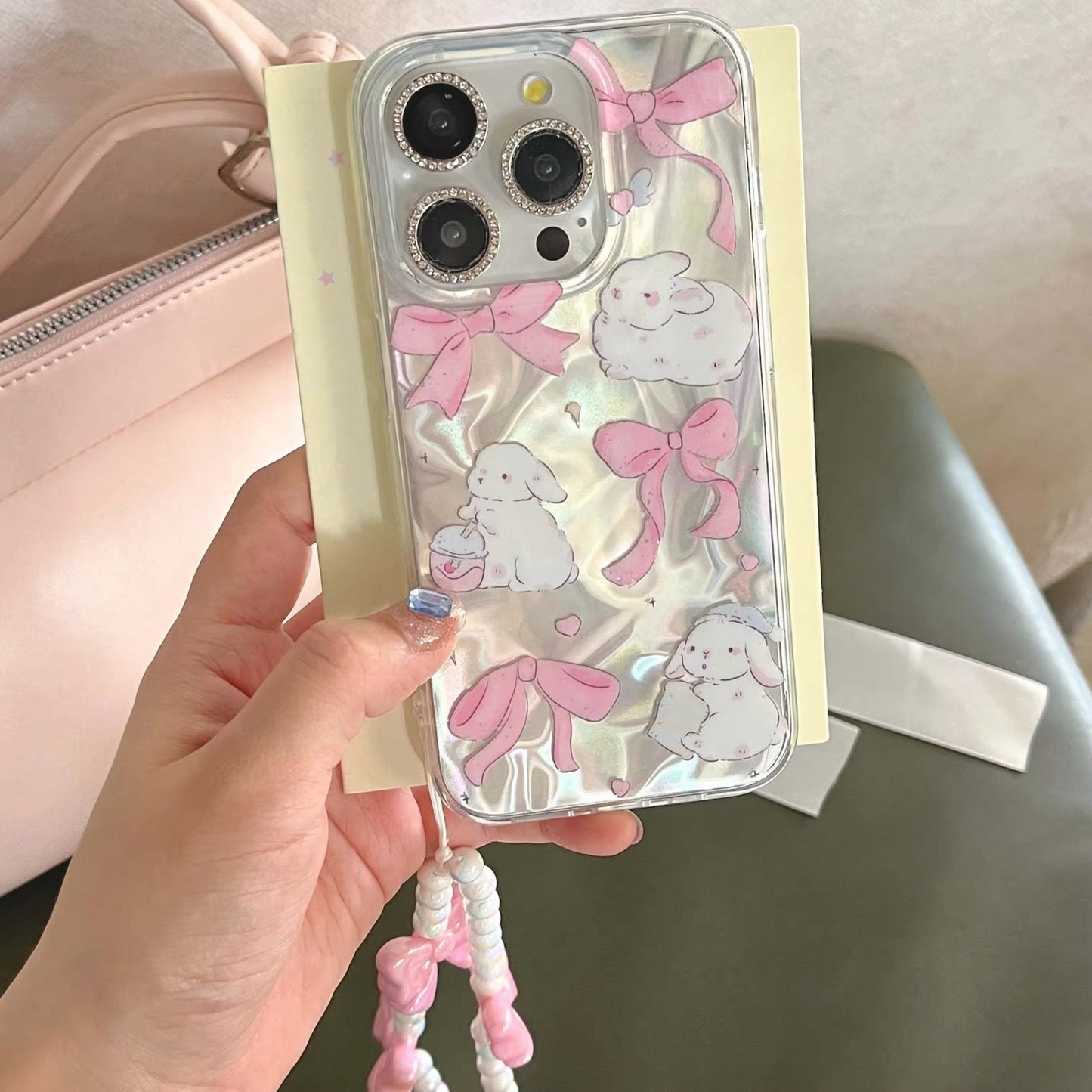 Pink Bow Bunny iPhone Case