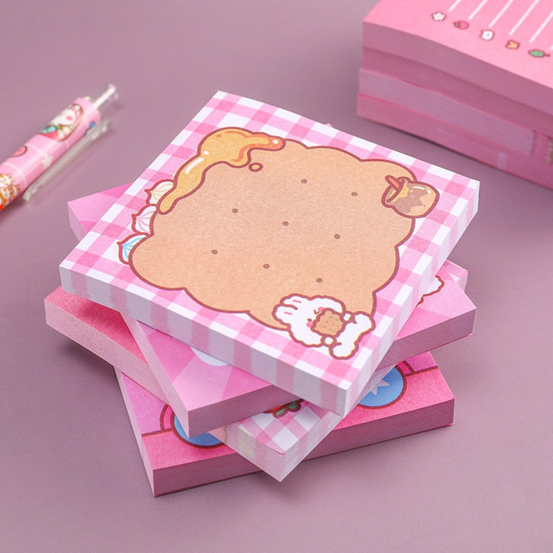 Pink Kawaii Stationery Sticky Notes