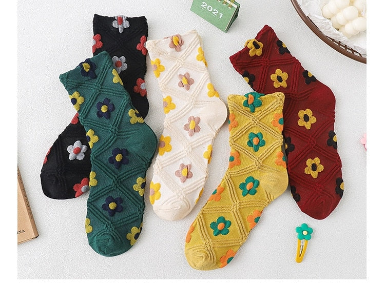 Pink Vintage Floral Sock Set