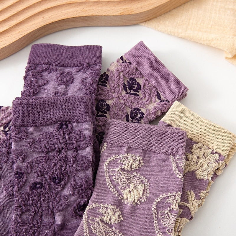 Pink Vintage Floral Sock Set