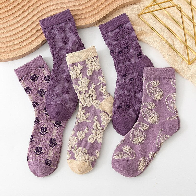 Pink Vintage Floral Sock Set