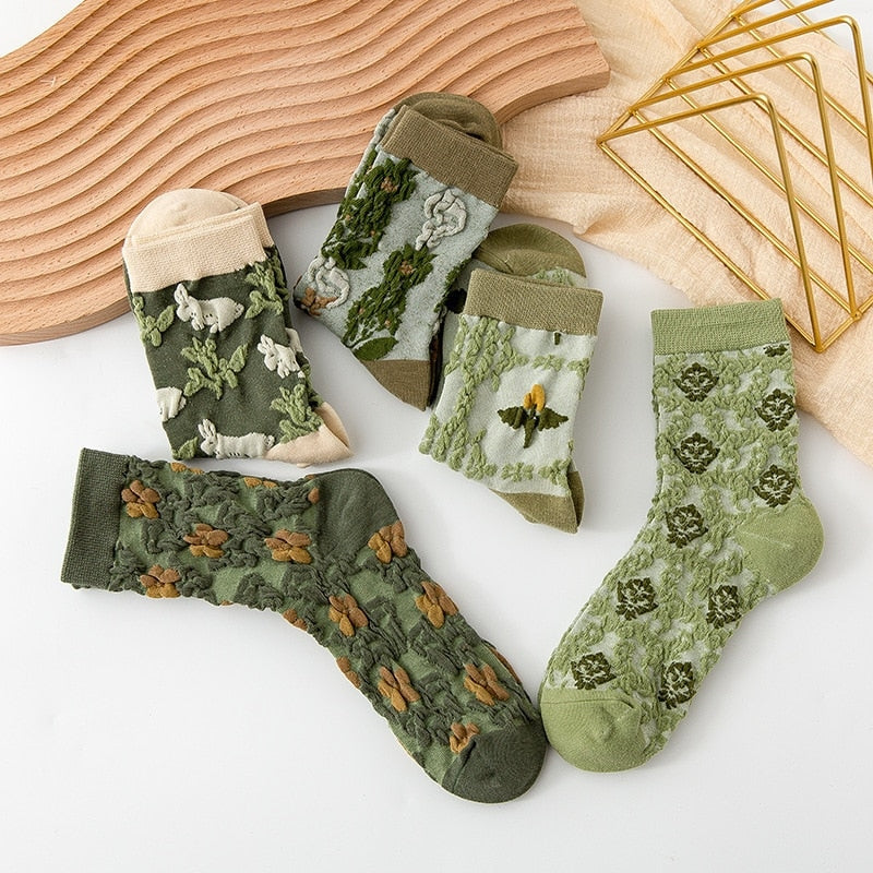 Pink Vintage Floral Sock Set