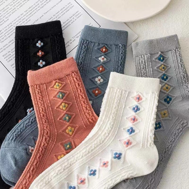 Pink Vintage Floral Sock Set