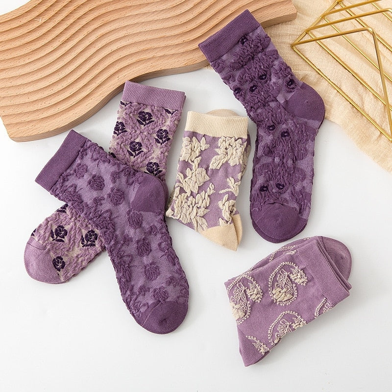 Pink Vintage Floral Sock Set