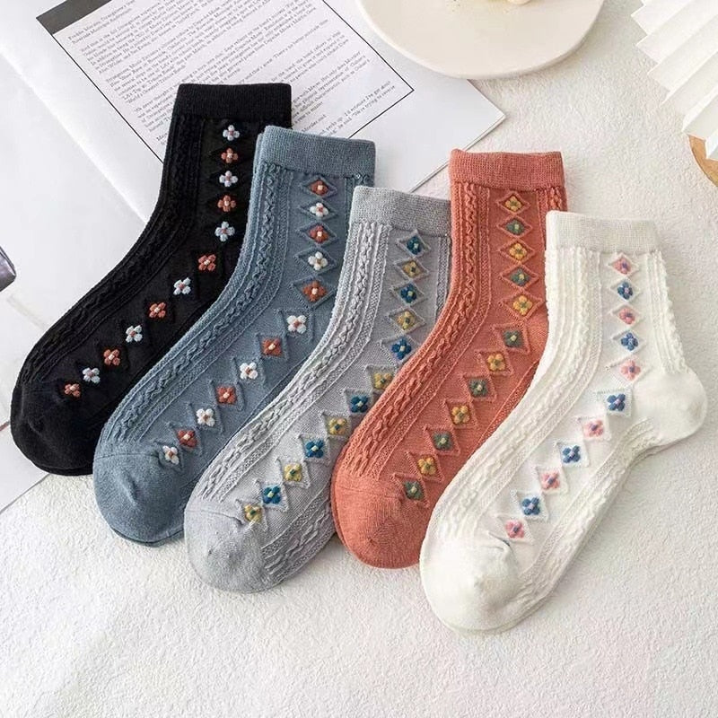 Pink Vintage Floral Sock Set