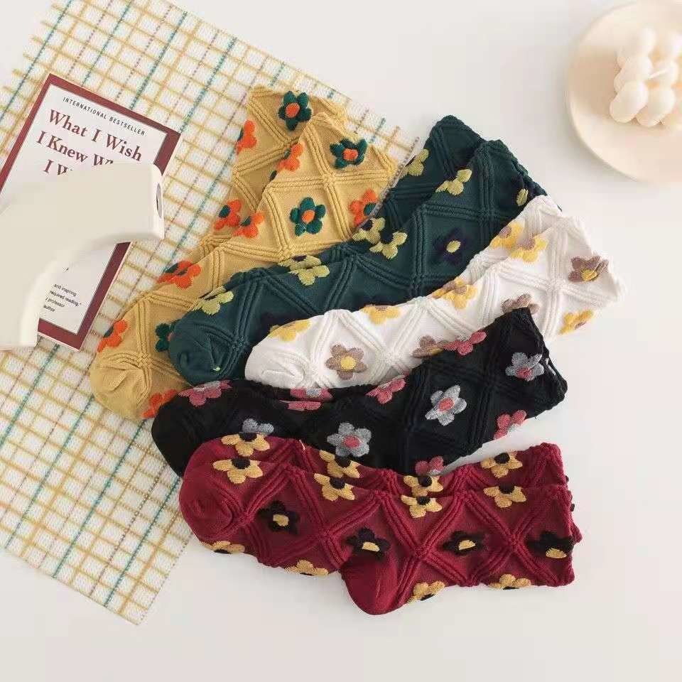 Pink Vintage Floral Sock Set