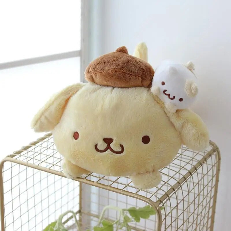 Yellow Puppy Plush Tissue Box