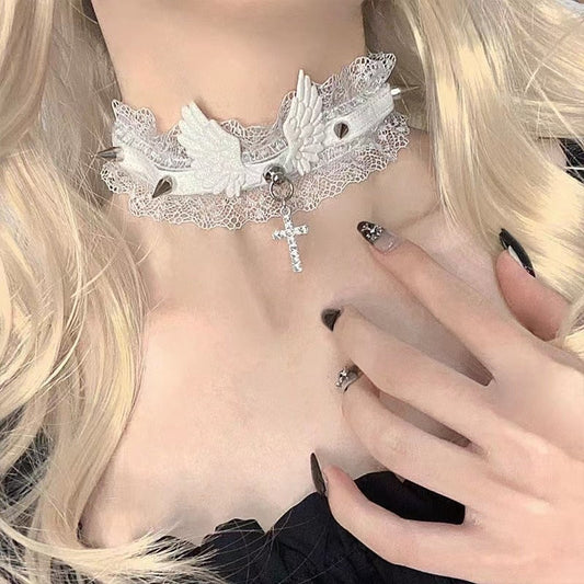 Praise The Angels Choker White