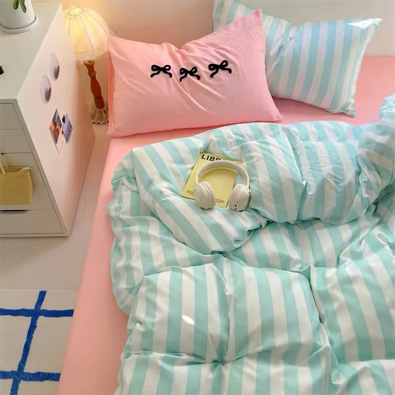 Pastel Stripe Bedding Set