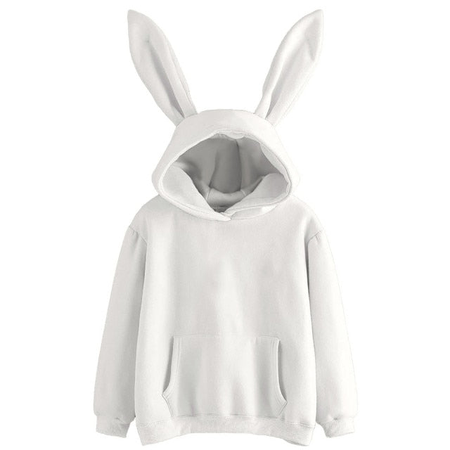 Bunny Ears Hoodie - White White