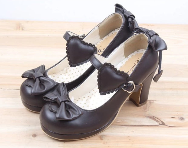 Sweet Heart Heels Black