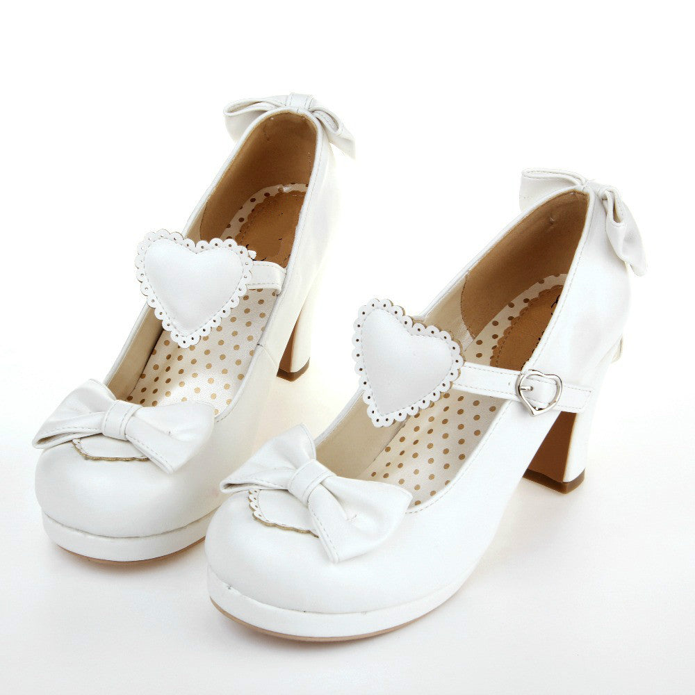Sweet Heart Heels White