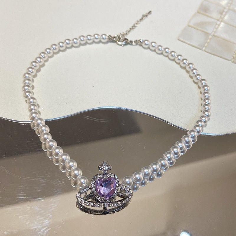 Purple Pearl Princess Jewelry Set