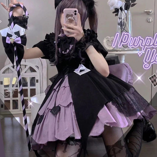 Purple Spade Cosplay Dress XL
