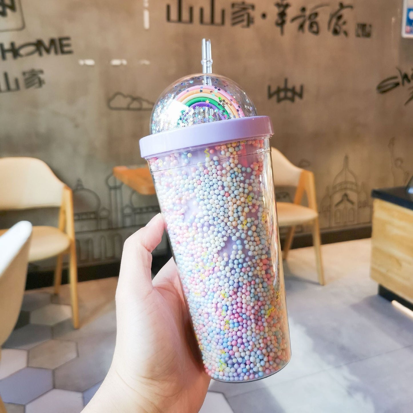 Rainbow Sprinkles Water Bottle