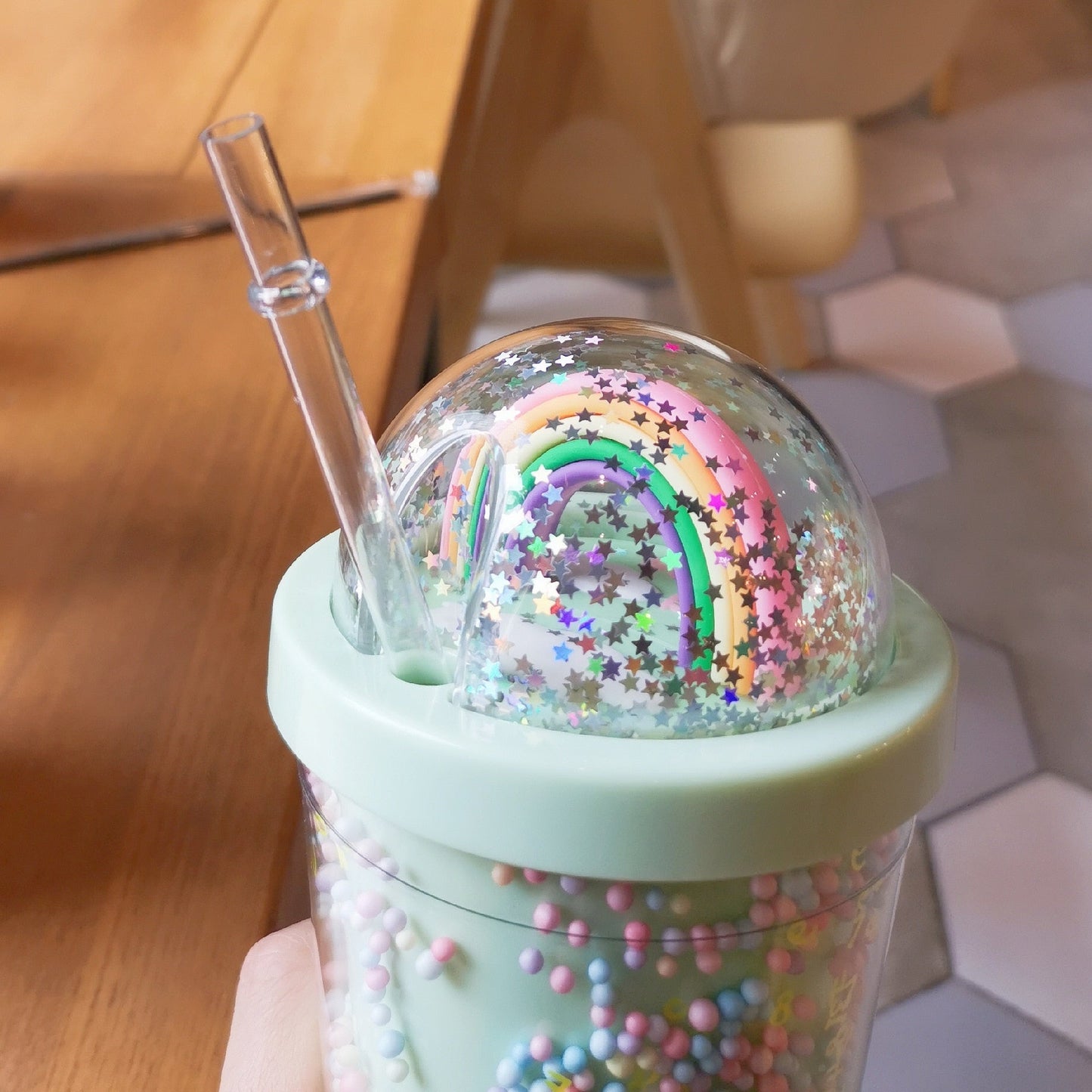 Rainbow Sprinkles Water Bottle