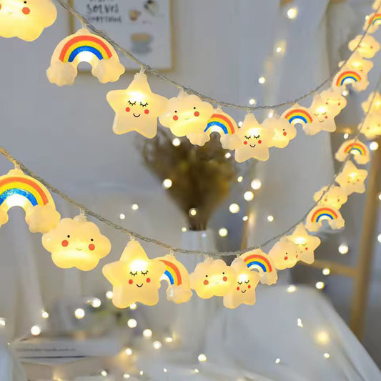 Rainbow Star LED String Lights