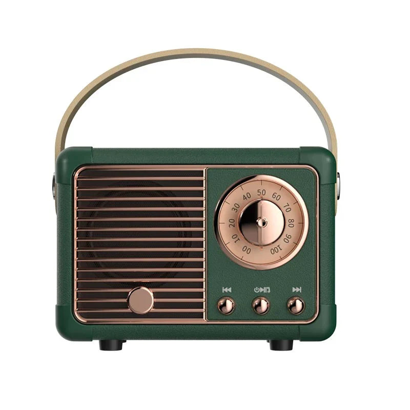Retro Radio Bluetooth Speaker Green