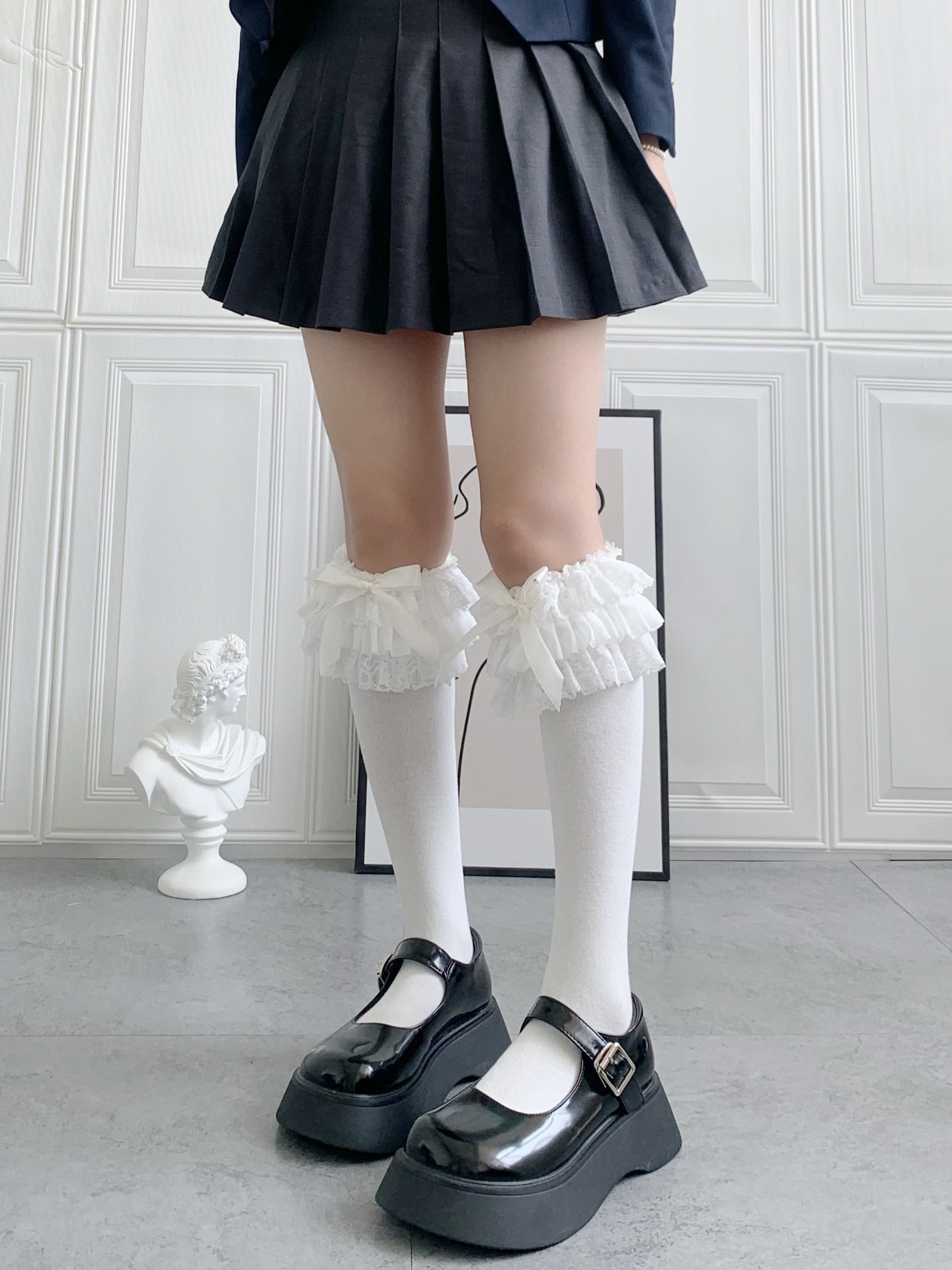 Ruffled Knee Socks