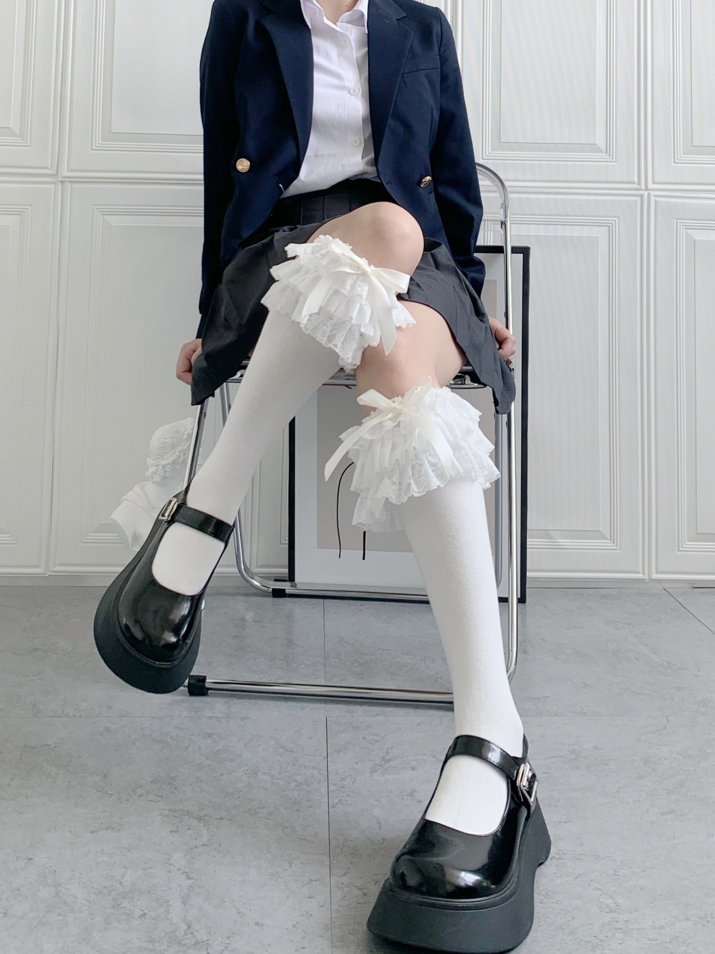 Ruffled Knee Socks