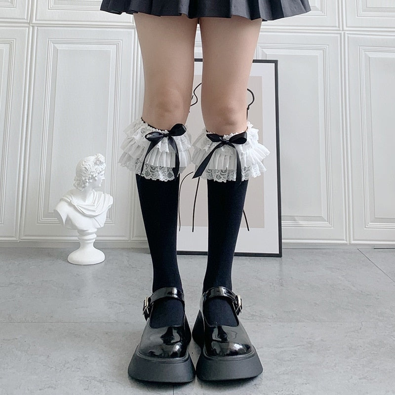 Ruffled Knee Socks